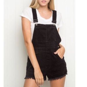 Brandy Melville Maroon Overalls